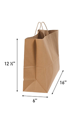 Wholesale Large Natural Kraft Shopping Bags