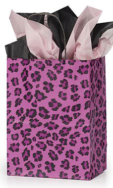 Medium Leopard Print with Pink Accents Paper Shopping Bag Medium Leopard Print with Pink Accents Paper Shopping Bag