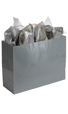 Large Silver Metallic Wholesale Paper Shopping Bags Large Silver Metallic Wholesale Paper Shopping Bags