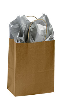 Medium Gold Metallic Wholesale Paper Shopping Bags
