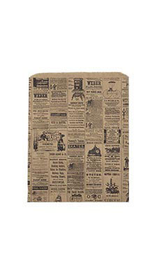 Large Newsprint Kraft Paper Merchandise Bags