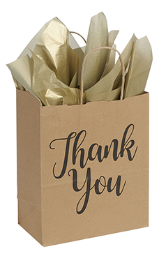 Medium Kraft Thank You Paper Shopping Bags Medium Kraft Thank You Paper Shopping Bags