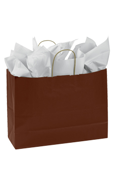 Chocolate Kraft Paper Shopping Bags - 16" x 6" x 12" Chocolate Kraft Paper Shopping Bags - 16" x 6" x 12"