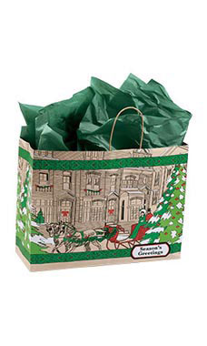 Large Street Scene Paper Shopping Bags - Case of 100 Large Street Scene Paper Shopping Bags - Case of 100