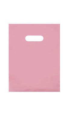 Small Pink Frosted Plastic Merchandise Bags - Case of 250 Small Pink Frosted Plastic Merchandise Bags - Case of 250