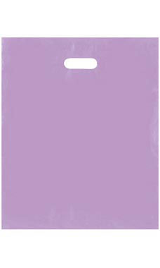 Large Lavender Frosted Plastic Merchandise Bags - Case of 250