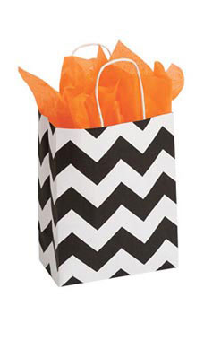 Medium Classic Chevron Paper Shopping Bags - Case of 100 Medium Classic Chevron Paper Shopping Bags - Case of 100