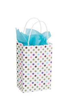 Playful Polkadot Paper Shopping Bag