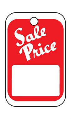 Unstrung Red & White Sales Tags Unstrung Red & White Sales Tags