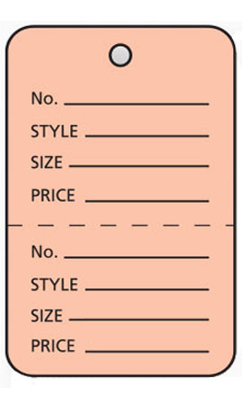 Large Unstrung Pink Perforated Coupon Price Tags Large Unstrung Pink Perforated Coupon Price Tags