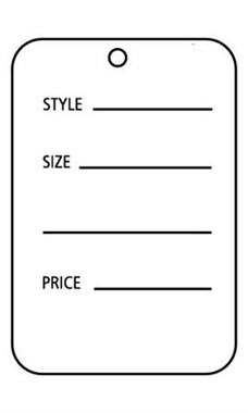 White Unstrung Large Price Tags