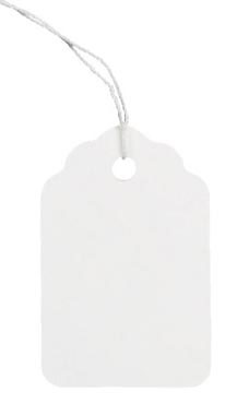 White Strung Merchandise Tags #4 White Strung Merchandise Tags #4