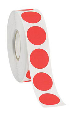 Self-Adhesive Fluorescent Red Labels