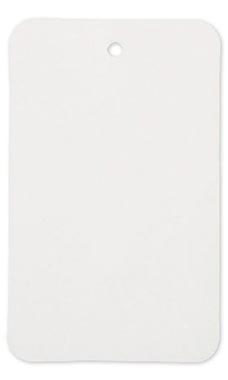 Large White Unstrung Blank Price Tag