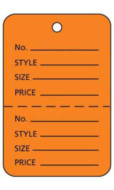 Large Orange Unstrung Coupon Price Tag Large Orange Unstrung Coupon Price Tag