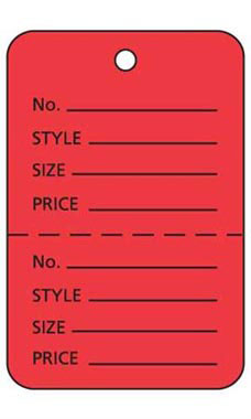 Red Unstrung Large Coupon Price Tag Red Unstrung Large Coupon Price Tag