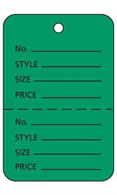 Green Unstrung Large Coupon Price Tag