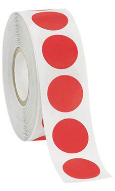 Red Self-Adhesive Colored Label