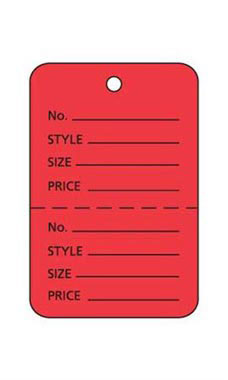 Red Unstrung Small Coupon Price Tag Red Unstrung Small Coupon Price Tag