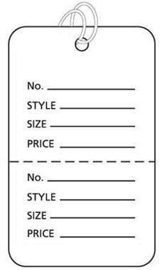 White Strung Large Coupon Price Tag White Strung Large Coupon Price Tag