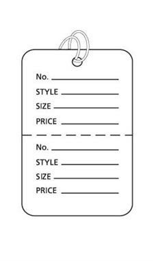 White Strung Small Coupon Price Tag White Strung Small Coupon Price Tag