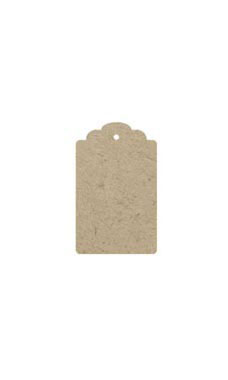 Large Unstrung Kraft Scalloped Tags