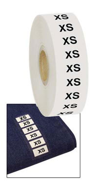 Wrap Around Clothing Size Labels -Size XS Wrap Around Clothing Size Labels -Size XS