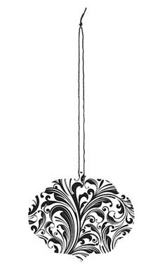 Large Strung Ornate Oval Elegant Tags