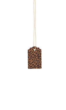 Small Strung Scalloped Brown Leopard Tags Small Strung Scalloped Brown Leopard Tags