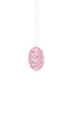 Small Strung Oval Pink Damask Tags Small Strung Oval Pink Damask Tags