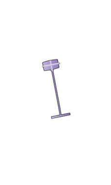 1" Purple Regular Fastener