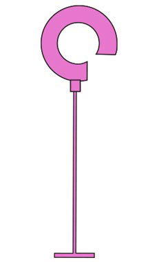 2" Pink Hook Fasteners