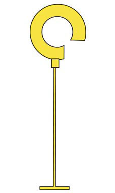 2" Yellow Hook Fasteners