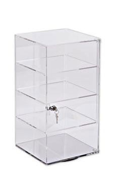 4-Shelf Acrylic Rotating Tower Display 4-Shelf Acrylic Rotating Tower Display