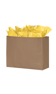 Large - Natural Kraft Paper Shopping Bags - Case of 25 Large - Natural Kraft Paper Shopping Bags - Case of 25