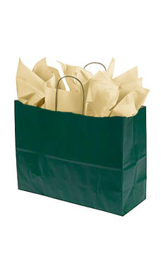 Hunter Green Kraft Paper Shopping Bags - 16" x 6" x 12" Hunter Green Kraft Paper Shopping Bags - 16" x 6" x 12"