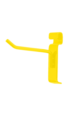 Made to Order 4" Wire Grid Peg Hook - Bright Yellow Made to Order 4" Wire Grid Peg Hook - Bright Yellow
