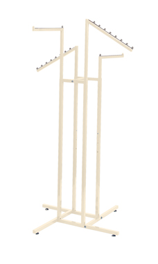Made to Order Stoney White 4-Way Rack with Straight and Slant Arms