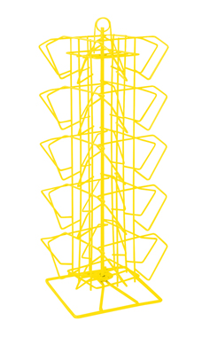 Made to Order Bright Yellow 20 Pocket Countertop Postcard Rack Made to Order Bright Yellow 20 Pocket Countertop Postcard Rack