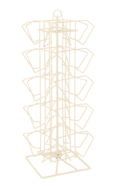 Made to Order Stoney White 20-Pocket Countertop Postcard Rack