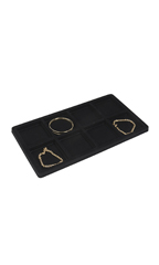 8 Section Black Flocked Tray Inserts