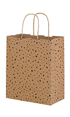 Medium (Cub) - Modern Dot Paper Shopping Bags - Case of 100