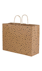 Large (Vogue) - Modern Dot Paper Shopping Bags - Case of 100