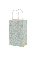 Small - Daisy Paper Shopping Bags - Case of 100