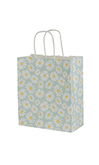 Medium - Daisy Paper Shopping Bags - Case of 100