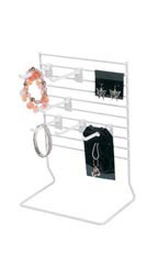 6-Peg White Wire Countertop Rack