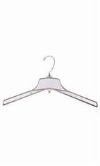 Break-Resistant 17 inch Clear Plastic Coat Hangers
