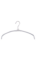 16 inch White Metal Non-Slip Rubberized Hangers Case of 100