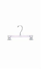 Break-Resistant 10 inch Clear Plastic Skirt and Pants Hangers