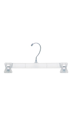 Break-Resistant 12 inch Clear Plastic Skirt and Pants Hangers